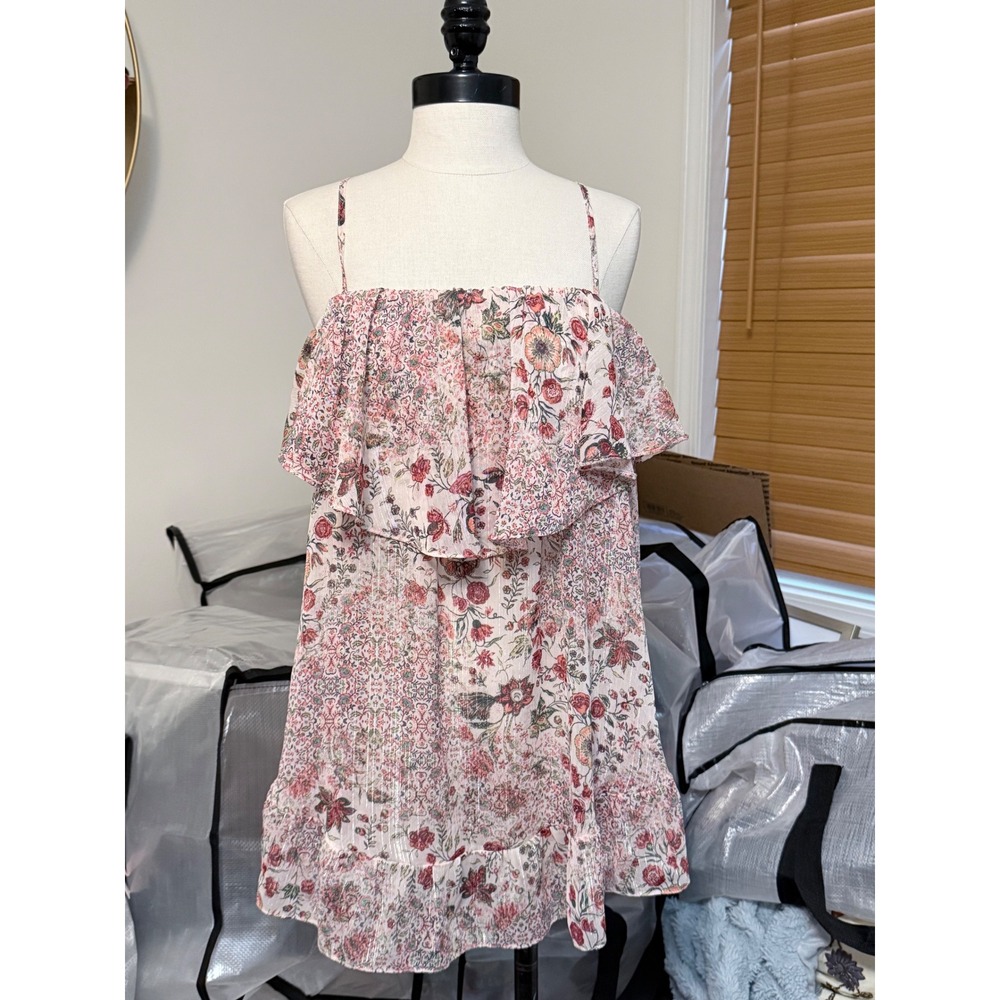 NWOT Victorias Secret Cami Babydoll/Slip Pink Metallic Stripe L/G Tie Back